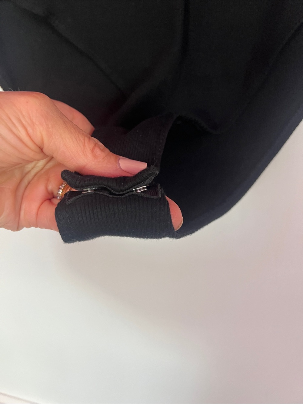 Zara Ribbed Rolled Sleeve One-Piece Bodysuit in Black - Picture 4 of 5